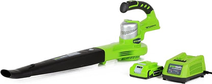Greenworks 24V Sweeper, 2.0Ah Battery and Charger Included