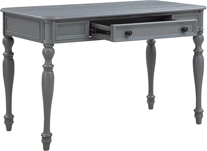 OSP Home Furnishings Country Meadows 48 Inch Writing Desk with Drawer, Plantation Grey
