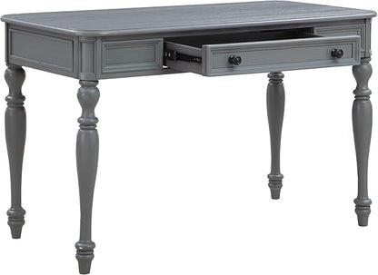 OSP Home Furnishings Country Meadows 48 Inch Writing Desk with Drawer, Plantation Grey