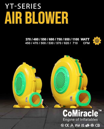 CoMiracle Air Blowers, 550 Watt Inflatable Bounce House Air Blower, Outdoor Inflatable Castle and Jump Slides Blower