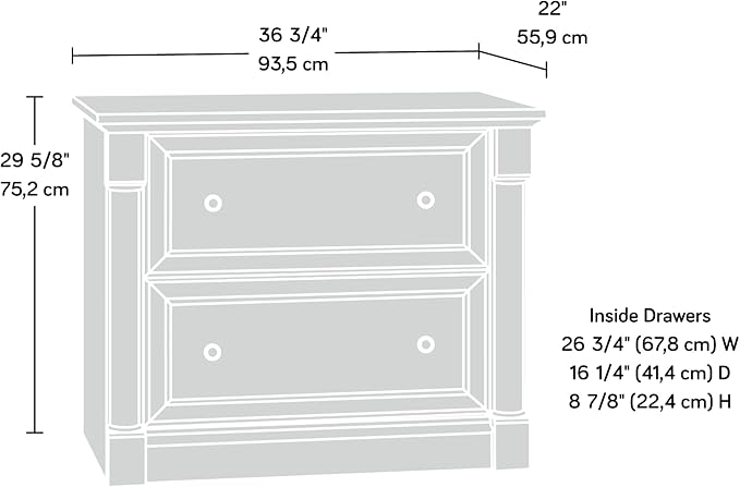 Sauder Palladia Lateral File , Wind Oak finish