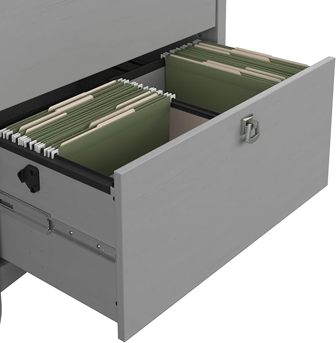 Bush Furniture Salinas 2 Drawer Lateral File Cabinet in Cape Cod Gray