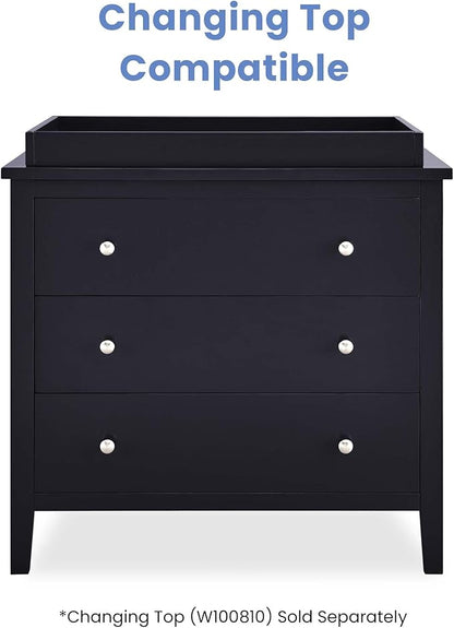 Delta Children Campbell 3 Drawer Dresser, Midnight Grey