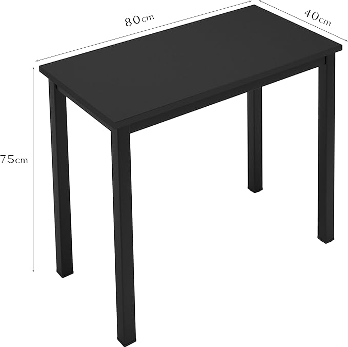 SDHYL 31.4 inch Study Computer Desk, Small Writing Desk, Modern Simple Style PC Table for Home Office, Black