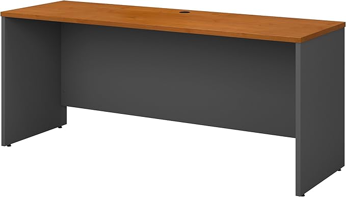 Bush Business Furniture Series C 72W x 24D Credenza Desk in Natural Cherry