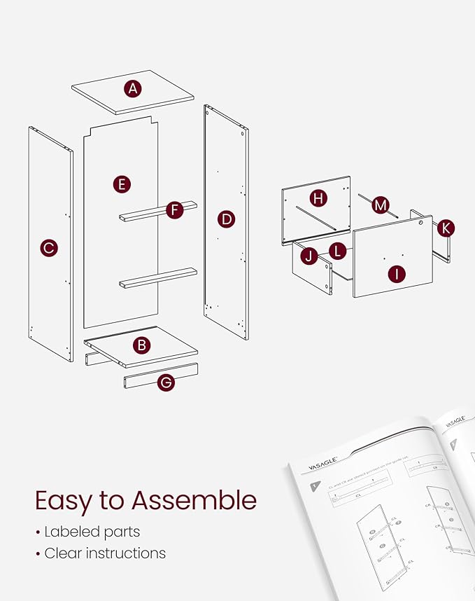 VASAGLE 3-Drawer Vertical File Cabinet, Filing Cabinet for Home Office, Printer Stand, with 3 Lockable Drawers, Adjustable Hanging Rail, for A4 and Letter-Size Files, Cloud White UOFC055W14