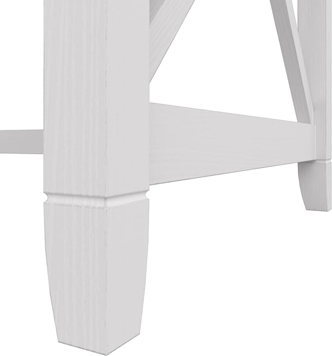 Bush Furniture Key West 60W L Shaped Desk with 2 Drawer Mobile File Cabinet in Pure White Oak