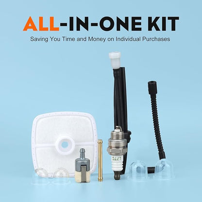 HIPA PB-200 Air Filter Tune Up Kit for ECHO Blower PB200 PB2100 ES-210 ES210 ES2100 PB201 ES2400 ES211 PB2455 PB2155 SHC211 SHC212 SHC1700 SHC210 SHC2100 Hedge Clipper