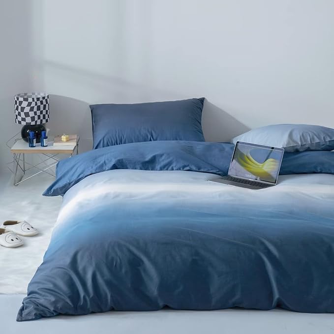 Blue Gradient Comforter Set Cal King Gradient Blue Bedding Comforter Set Multicolor Light Blue Bedding Blanket Quilt Blue Color Comforter Set California King Bed