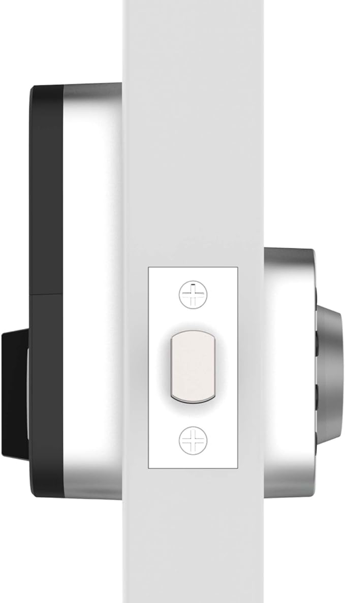 ULTRALOQ U-Bolt 5-in-1 Keyless Entry Backlit Keypad, App,Smart Door Lock, Bluetooth, Satin Nickel