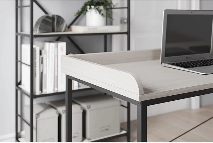 Signature Design by Ashley Bayflynn 32" Modern Home Office Desk, White & Black