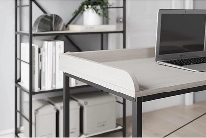 Signature Design by Ashley Bayflynn 32" Modern Home Office Desk, White & Black