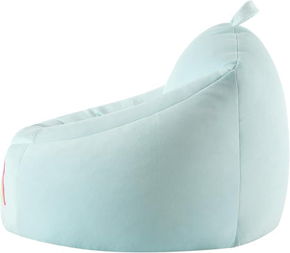 Heritage Kids Micromink Squishy Bean Bag Chair for Kids Ages 3+, Rainbow