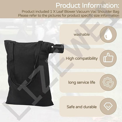 5140125-95 Leaf Blower Vacuum Vac Shoulder Bag，Compatible with Black & Decker BV3100/BV2900 Blower Replacement 5140117-99