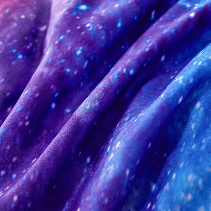 Galaxy Bedding Twin,Girls Purple Comforter Set,Twin Size Comforter Set for Boys Kids,Teen Girl Bedding Set Twin,Space Bedding,Kids Comforter Set for Girls,Twin Girl Comforter Set