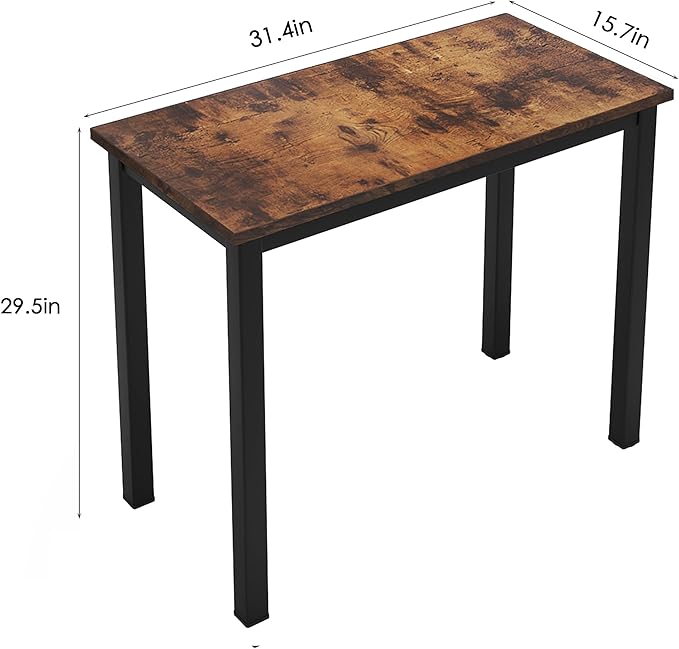 SogesGame Small Computer Desk, 31.5 inches Small Office Desk Computer Table Study Writing Desk Workstation for Home Office, Retro