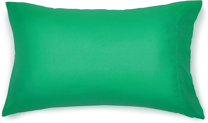Amazon Basics 5 Piece Microfiber Kid's Bed-in-a-Bag Bedding Set, Twin, Green, Solid