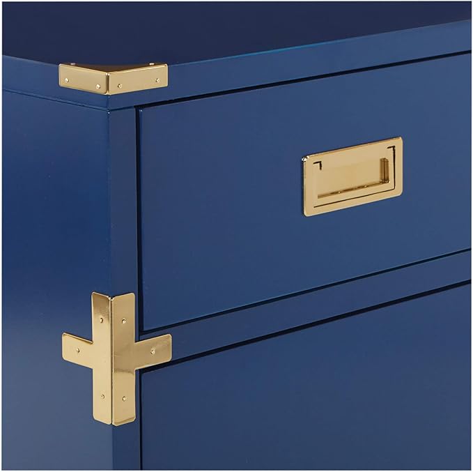 OSP Home Furnishings Wellington 2-Drawer File Cabinet, Lapis Blue