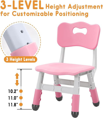 kids chair adjustable height Children chairs suitable for Children age 2-8 with foot covers for home classroom kindergarten and children's venues two-pack