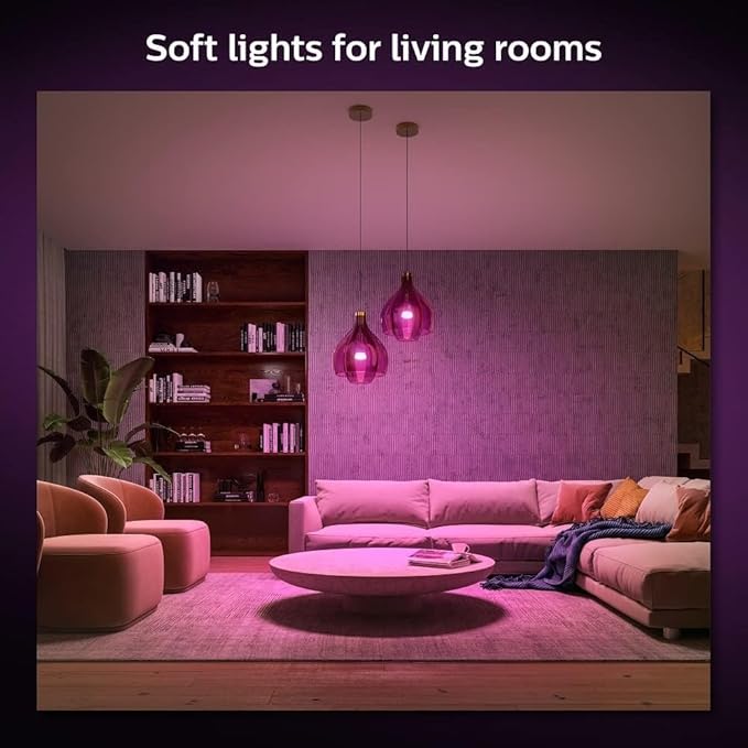 Philips Hue A19 LED Smart Light Bulbs - Flicker-Free 75w Light Bulbs - Control with Hue App - Compatible with Alexa, Google Assistant, and Apple HomeKit - E26 Base - 2 Pack