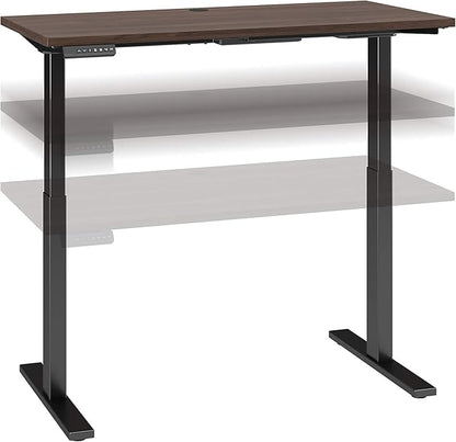 Bush Business Furniture Move 60 Electric Ergonomic Sit-Stand Computer Table for Home and Professional Office, 48W x 24D, Black Walnut