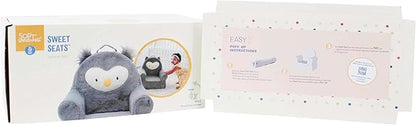 Soft Landing Grey Sweet Seats | Premium Character Chair with Carrying Handle & Side Pockets Owl