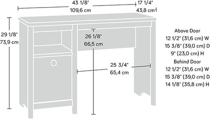 Sauder Dover Edge Home Office Desk, L: 43.15" x W: 17.24" x H: 29.09", Timber Oak