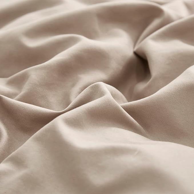 Taupe Comforter Queen Khaki Bedding Set Women Soft Dark Champagne Bedding Set Men Breathable Cream Coffee Comforter Set Queen Coffee Color Bed Set
