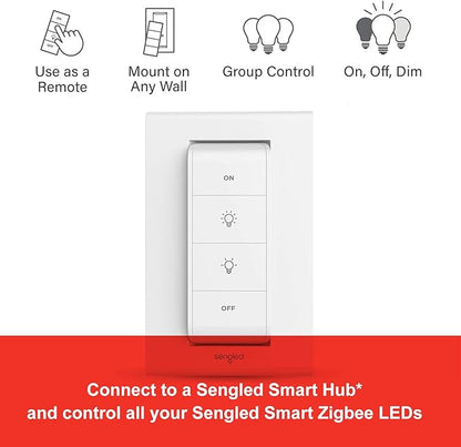 Sengled Color Changing Bulbs That Works with Alexa, Google Home, 3 Pack Starter Kit with Smart Switch, RGB Light A19 E26 Dimmable LED 60W Equivalent, 800LM, 5 Piece Set, White, 3 Count