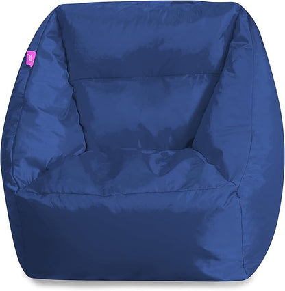 Posh Creations Coronado Bean Bag Boys and Girls Large Chair for Kids, for Gaming and Playrooms, Soft Nylon-Navy