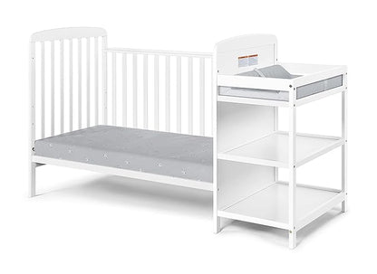 Suite Bebe Ramsey 3 in 1 Convertible Crib and Changer in White