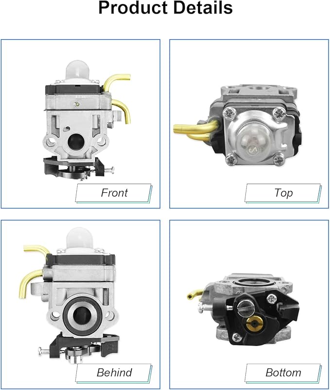 Carburetor Kits 308054129 Fits for Ryobi RY38BP 38cc Backpack Blower, with Gaskets Fuel Line Filter