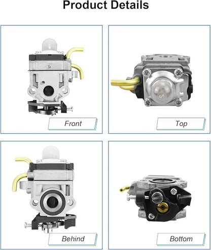 Carburetor Kits 308054129 Fits for Ryobi RY38BP 38cc Backpack Blower, with Gaskets Fuel Line Filter