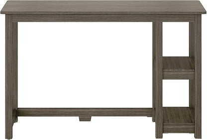 Max & Lily Solid Wood Desk With Shelves, 47 Inches, Clay