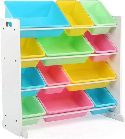Humble Crew, White/Pastel Kids' Toy Storage Organizer