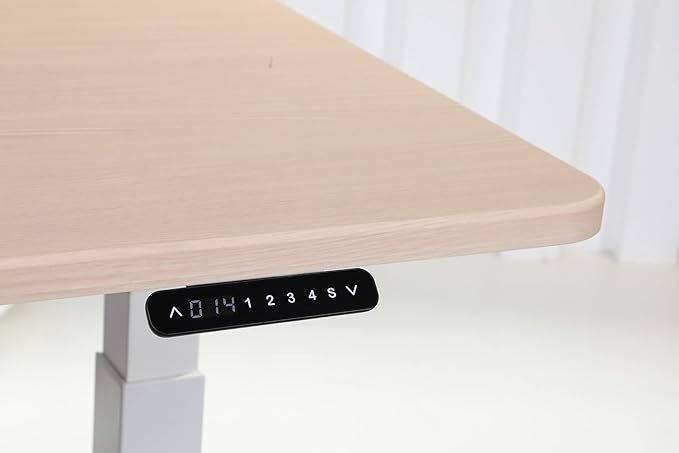 ApexDesk K Series 60" x 27" Electric Height Adjustable Standing Desk with LED Memory Controller (Light Oak)