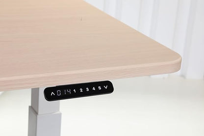 ApexDesk K Series 60" x 27" Electric Height Adjustable Standing Desk with LED Memory Controller (Light Oak)