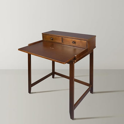 Casual Home Office Concealed Compartment Desk, Truffle Brown