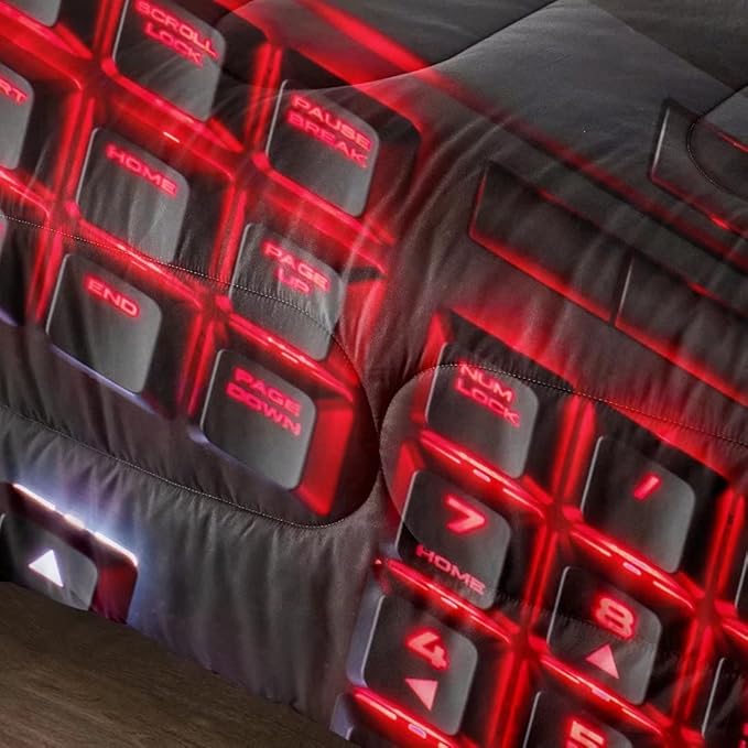 Gaming Comforter for Boys Teens,Game Bedding Sets Twin,Kids Gamer Comforter Set,Video Game Bedroom Decor,Gamepad Controller Duvet Insert All Season 3 Piece 1 Comforter and 2 Pillowcases