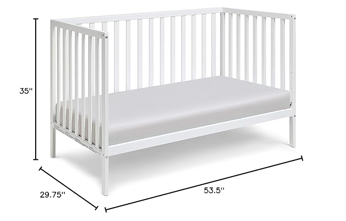 Suite Bebe Palmer 3 in 1 Convertible Crib - Quick Ship, White