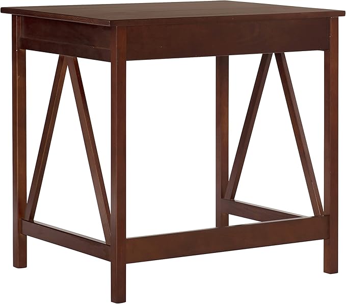 Linon Home Dcor Titian Laptop Desk, Antique Tobacco, 31.5" W x 24.02" D x 30" H