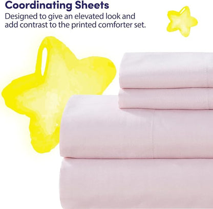 Kids Bedding Set Bed in a Bag for Boys and Girls Toddlers Printed Sheet Set and Comforter, Twin, Waterbury Marble (Pack of 4)