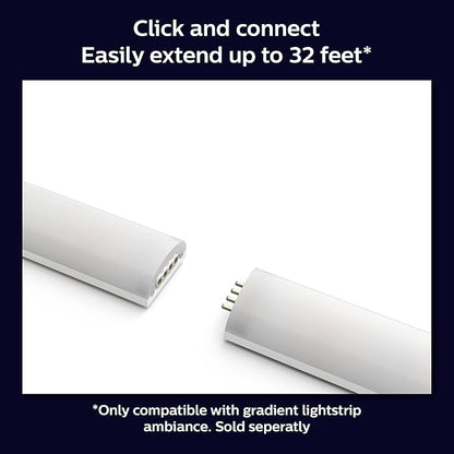 Philips Hue Indoor 3-Foot Smart LED Light Strip Extension - Flowing Multicolor Effect - Requires Base Kit - 1 Pack - Control with Hue App - Works with Alexa, Google Assistant and Apple HomeKit