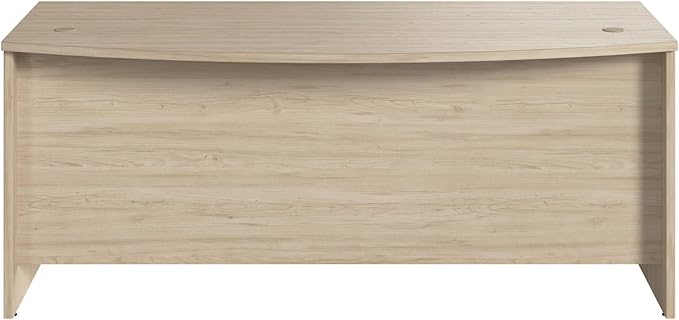 Bush Business Furniture Studio C Bow Front Desk, Computer Table for Home or Professional Office, 72W x 36D, Natural Elm
