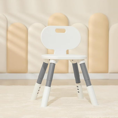 3 Level Height Adjustable Kids Chairs Plastic Preschool Chair Durable and Lightweight Child Chair with a Maximum Load Capacity of 220 pounds Suitable for Day Care, Classroom, and Home (1-Pack Grey)