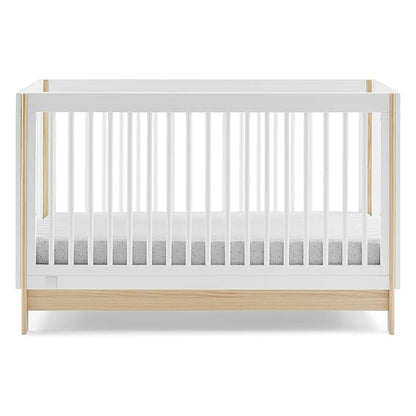 GAP babyGap Tate 4-in-1 Convertible Crib - Greenguard Gold Certified, Bianca White/Natural