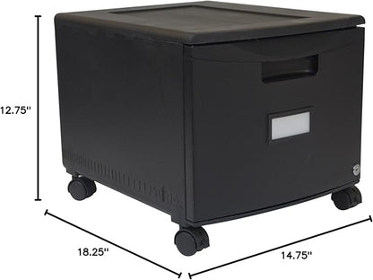 Storex 61264B01C File Cabinet, 1-Pack, Black