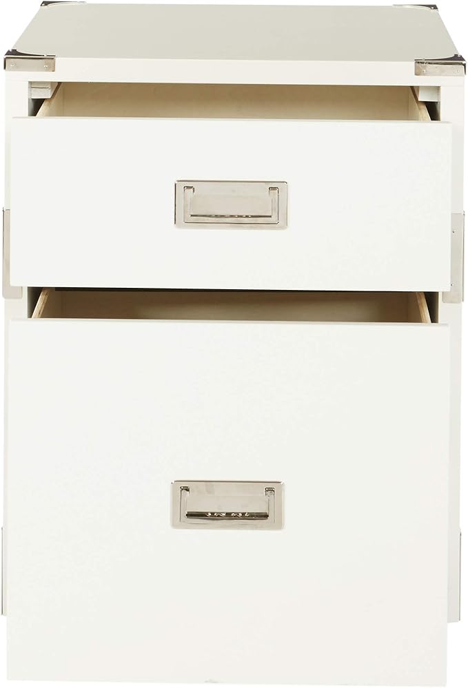 OSP Home Furnishings Wellington 2-Drawer File Cabinet, White