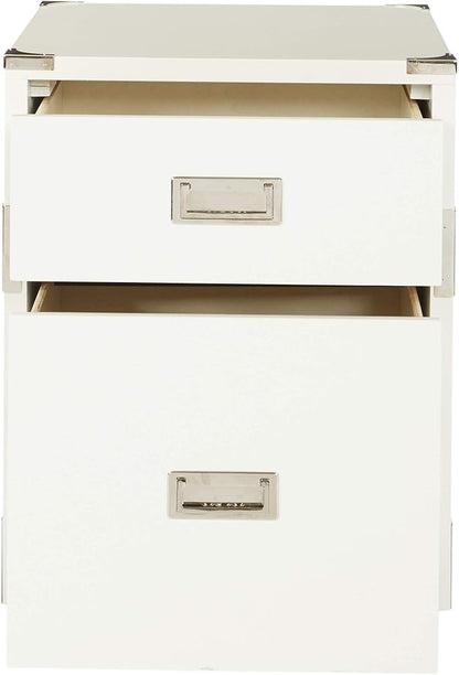 OSP Home Furnishings Wellington 2-Drawer File Cabinet, White