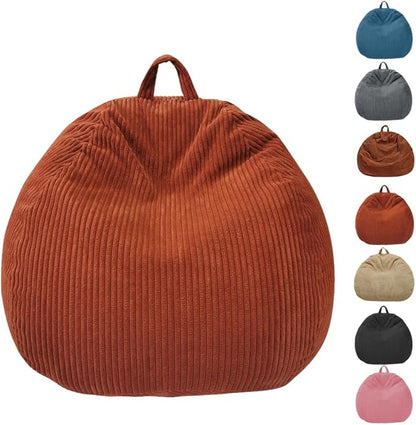 Bean Bag Chairs (No Filler),Bean Bag Cover,Stuffed Animal Storage Bean Bag,Plush Toys Storage Bag,Bean Bag for Kids,Adults,Teens[Large 36 x 45 in] Red Bean Bag